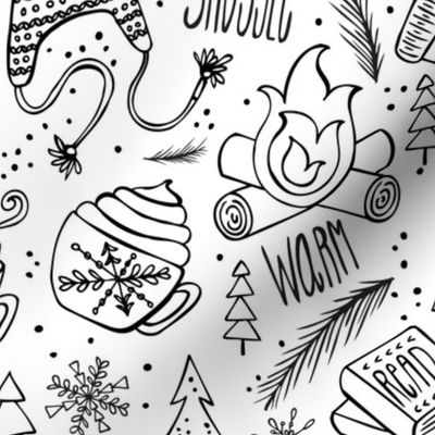 Snow Day Hooray! Coloring Book Style