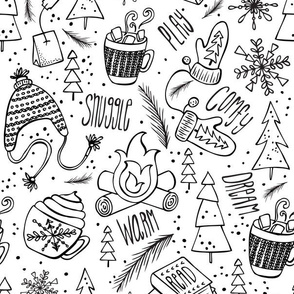 Snow Day Hooray! Coloring Book Style