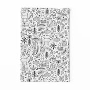 Peace & Joy Christmas Coloring Book Style 