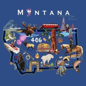 Montana On My Mind - Dishtowel/Outdoor Canvas Pack Gear