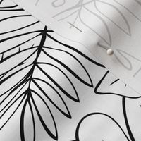 Modern Jungle - Tropical Leaves Coloring Book Style