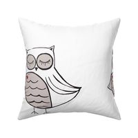 Pillow plush owl, large size