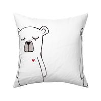 Large pillow, teddy bear plush