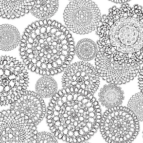 Delightful Doilies Coloring Book Style