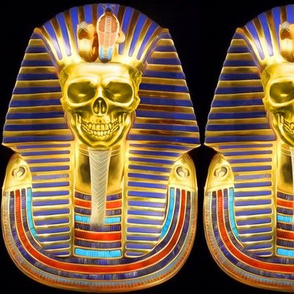 2 ancient egypt egyptian king tut Tutankhamun pharaoh gold mummy death masks cobra snakes crown Uraeus Wadjet vulture Nekhbet serpent skulls skeletons funerary funeral  