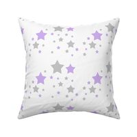 Celestial Lavender Purple Grey Gray Stars   