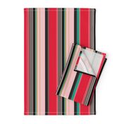 Stripes red pink teal