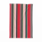 Stripes red pink teal