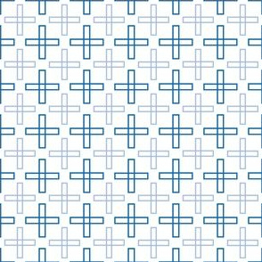 Square Crosses in Blue