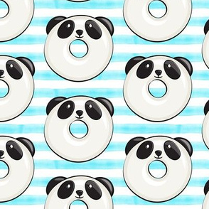 panda donuts - cute panda (blue stripe)