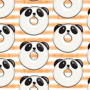 panda donuts - cute panda (orange stripe)