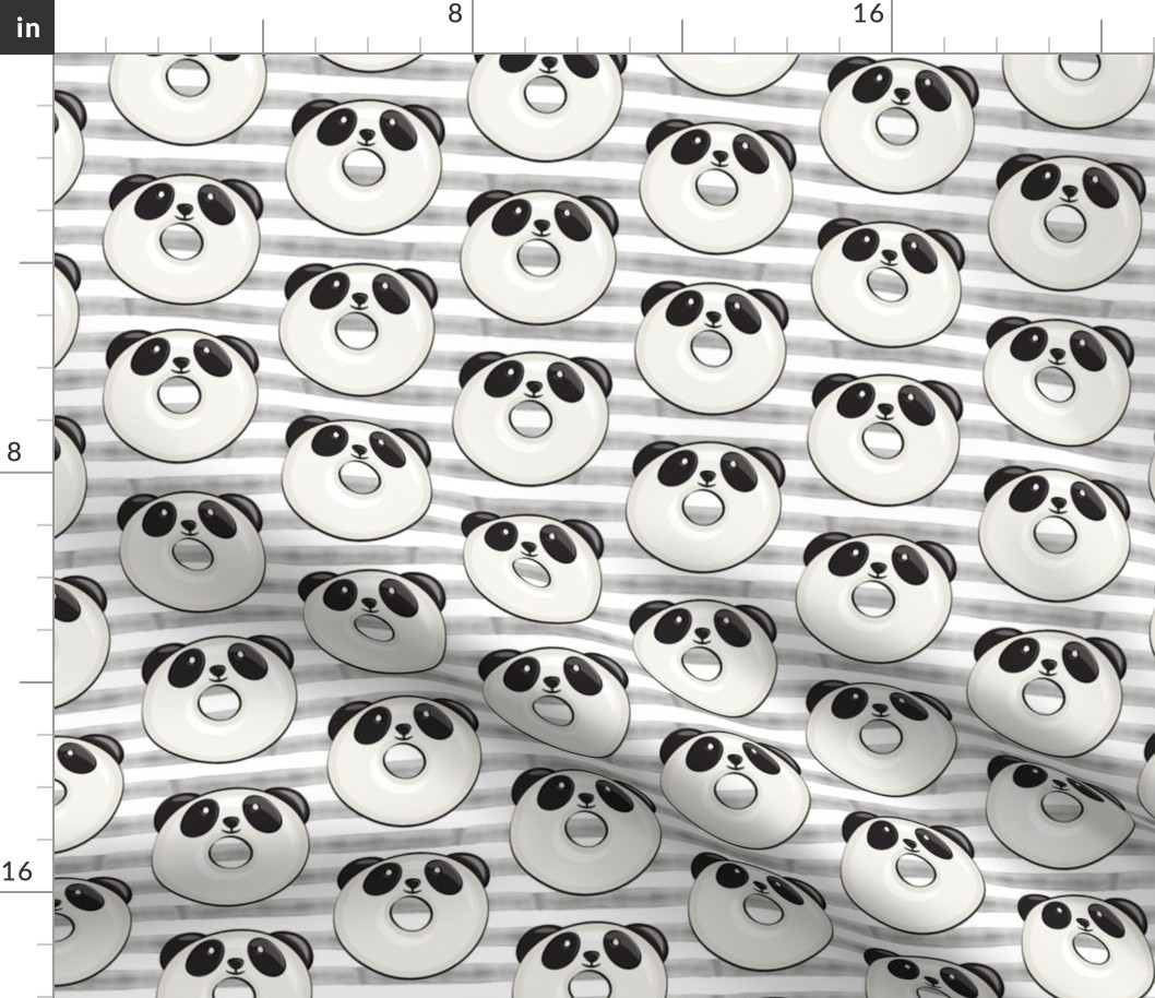 panda donuts - cute panda (grey stripe)