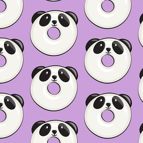 panda donuts - cute panda (purple)