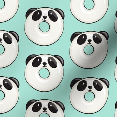 panda donuts - cute panda (dark mint)