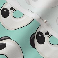 panda donuts - cute panda (dark mint)