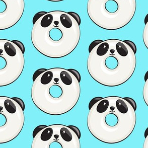 panda donuts - cute panda (blue)