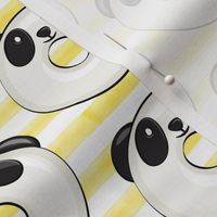 panda donuts - cute panda (yellow stripe)