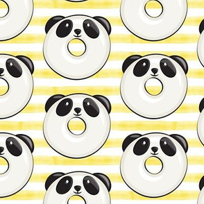 panda donuts - cute panda (yellow stripe)