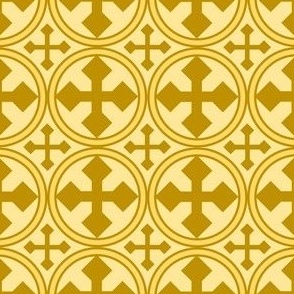 Circle Cross in Gold, large scale