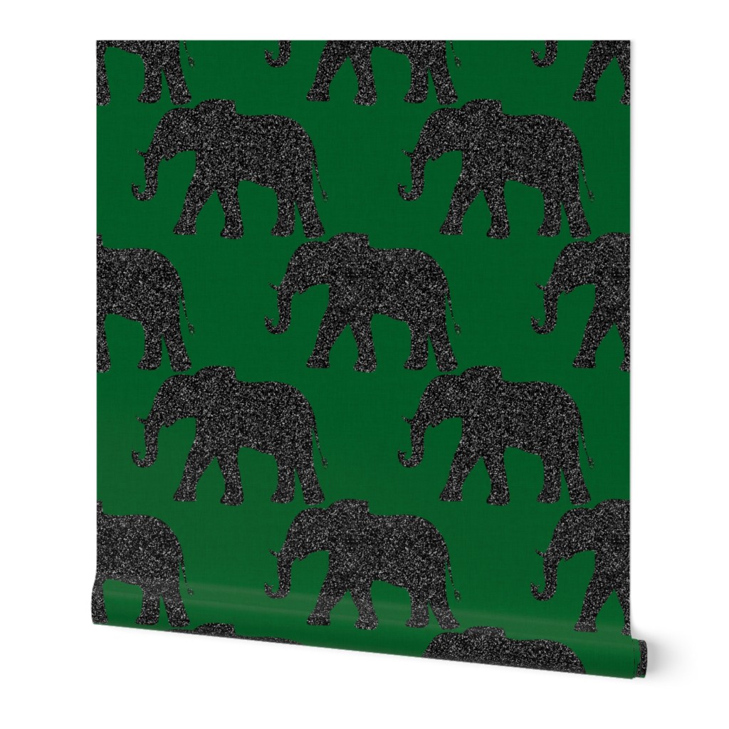 Elephants on Green