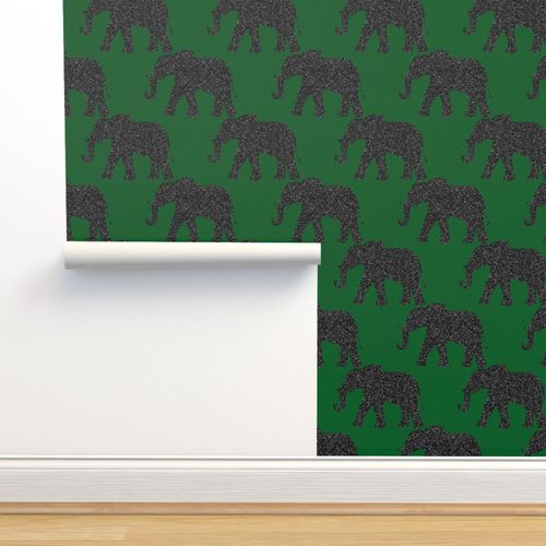 Elephants on Green