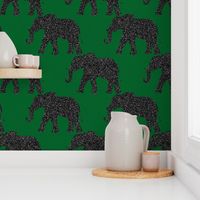 Elephants on Green