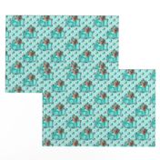 Yorkie - Tiffany Matching fabric abt 2"