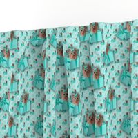 Yorkie - Tiffany Matching fabric abt 2"