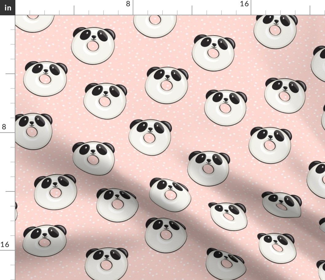 panda donuts - cute panda (peach spots)