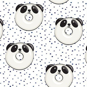panda donuts - cute panda (blue spots)