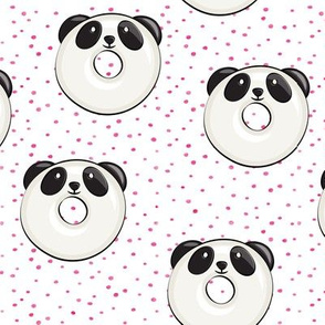 panda donuts - cute panda (pink spots)