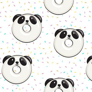 panda donuts - cute panda (multi sprinkles)