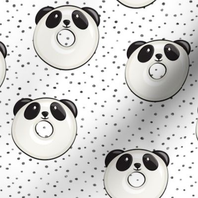 panda donuts - cute panda (grey spots)