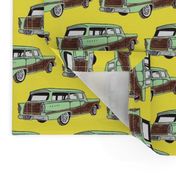 Light Green1958 Edsel Bermuda on yellow background