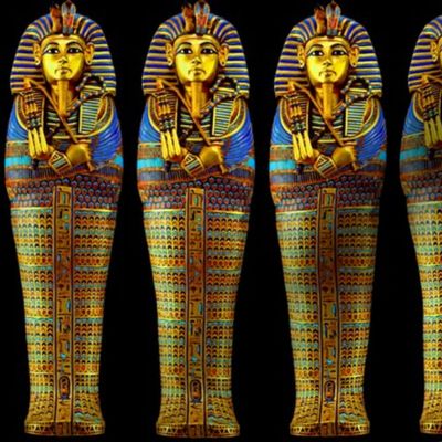 4 ancient egypt egyptian king tut Tutankhamun pharaoh gold mummy death masks cobra snakes crown vulture serpent coffin shepherd's Crook flail Nekhbet Wadjet Uraeus funerary funeral hieroglyphs   