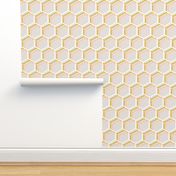 Honeycomb Tri Peach Gold on Cotton // standard