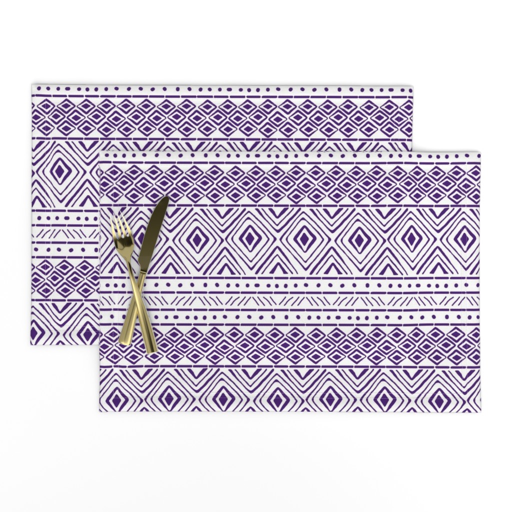 Ornate Purple Mud Cloth // Small