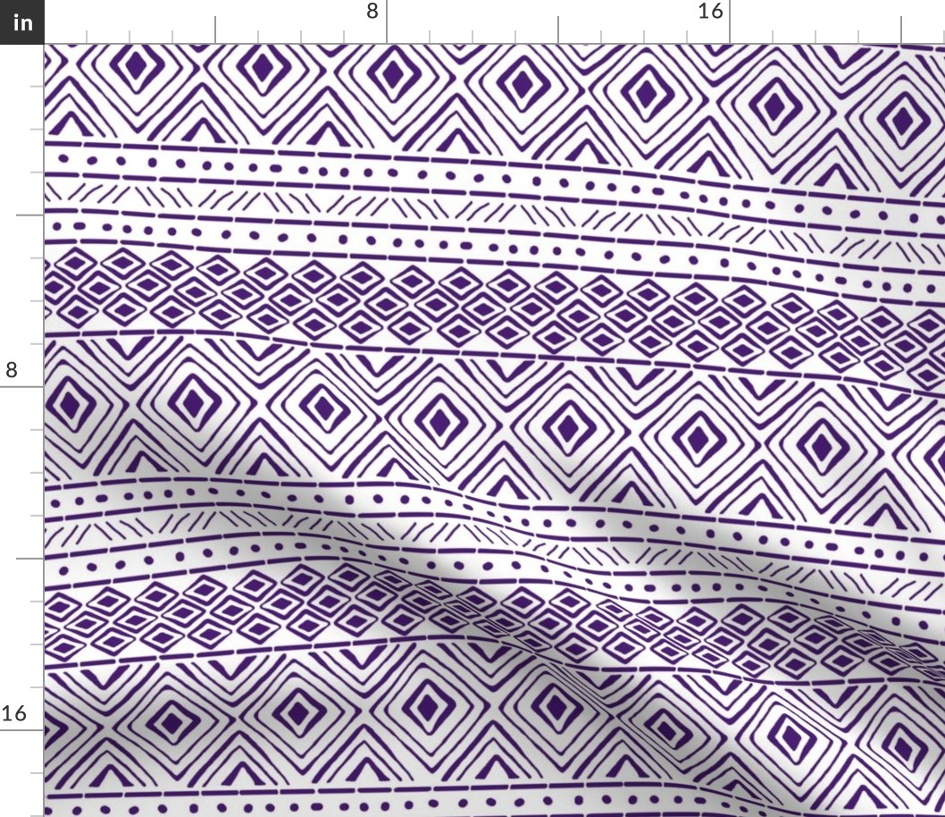 Ornate Purple Mud Cloth // Small