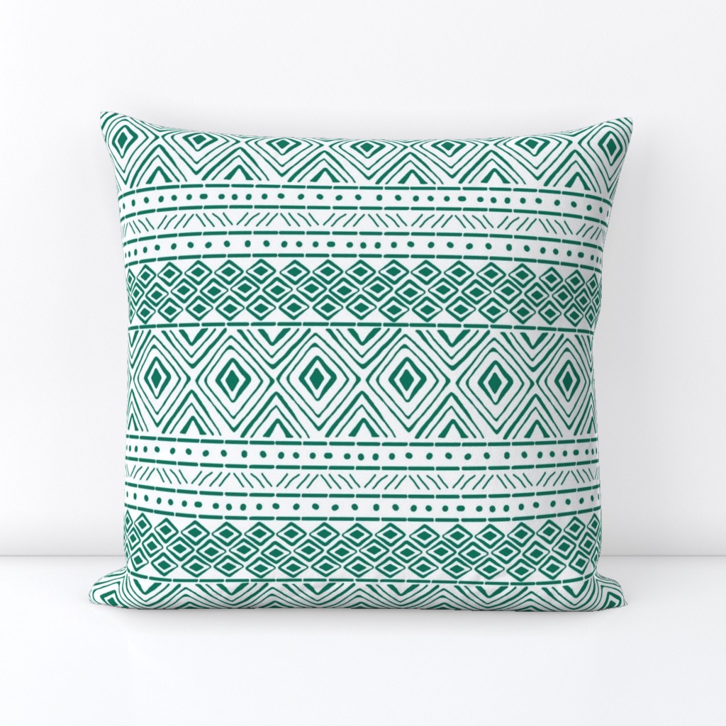 Ornate Teal Mud Cloth // Small