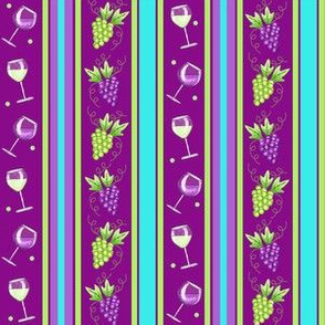Wine Stripe Magenta Purple