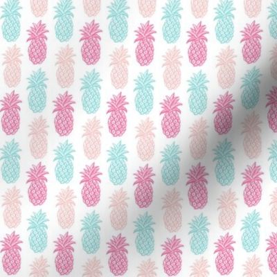 Pineapple pink and blue summer mini