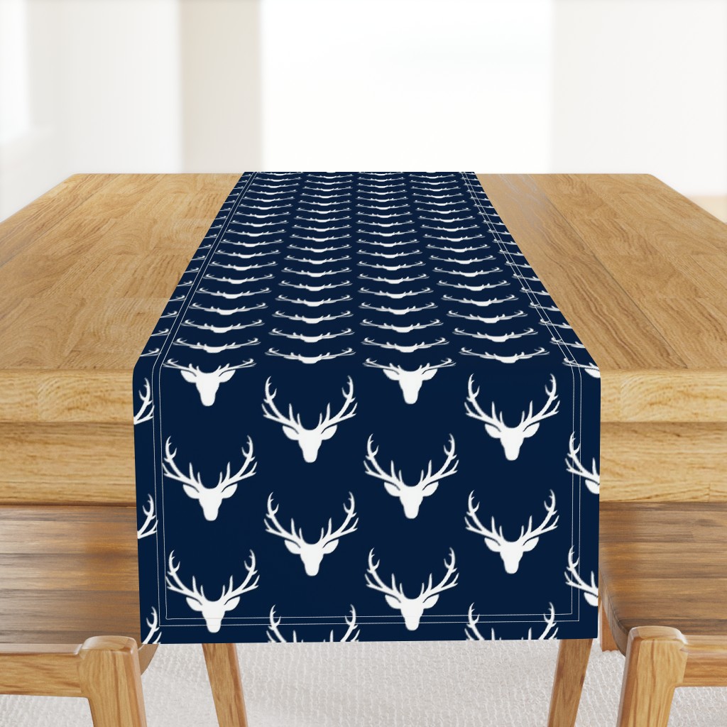 Navy + White Deer Antlers – Woodland Baby Nursery Kids Children baby Boy Bedding A