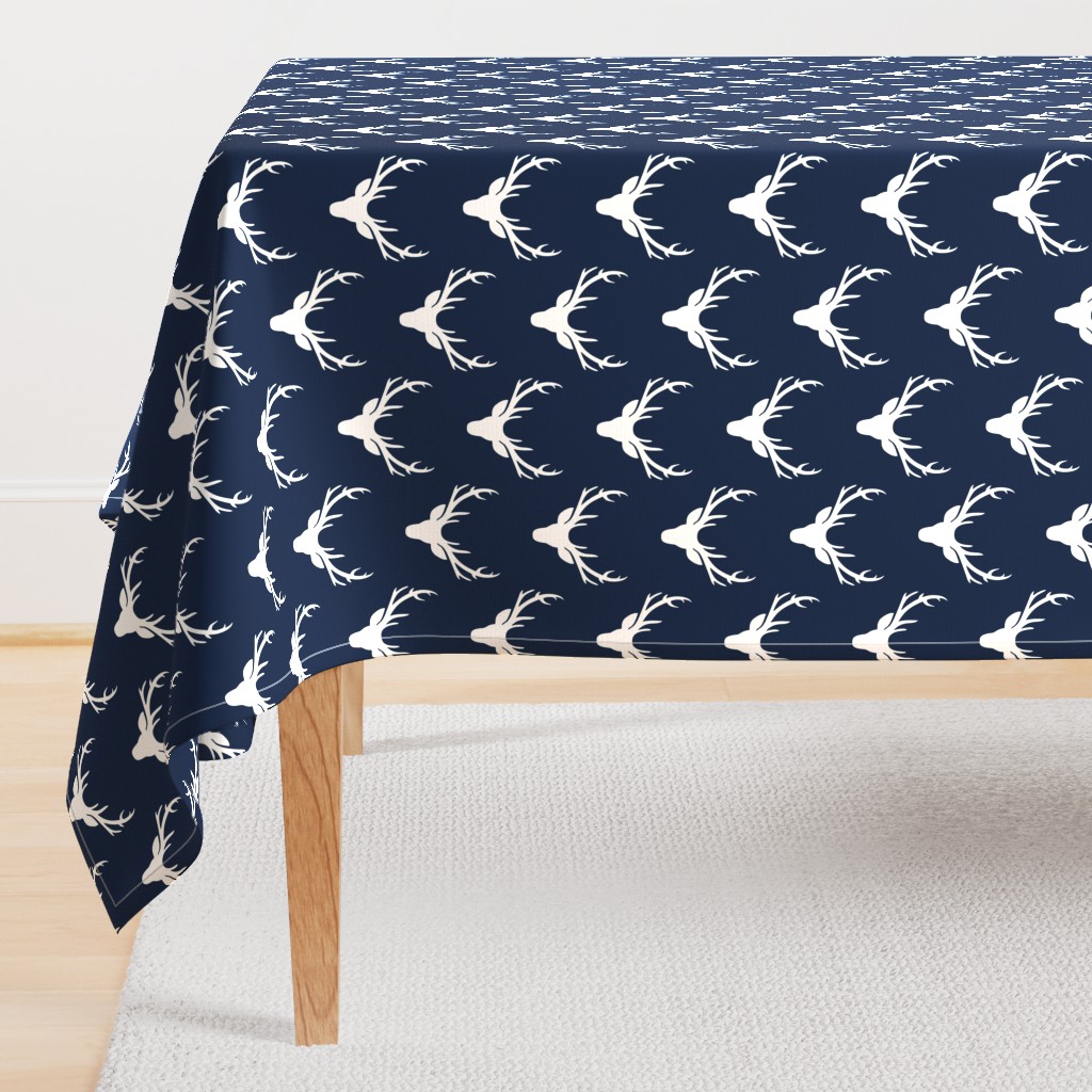 Navy + White Deer Antlers – Woodland Baby Nursery Kids Children baby Boy Bedding A