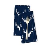 Navy + White Deer Antlers – Woodland Baby Nursery Kids Children baby Boy Bedding A