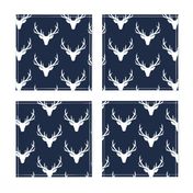 Navy + White Deer Antlers – Woodland Baby Nursery Kids Children baby Boy Bedding A