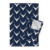 Navy + White Deer Antlers – Woodland Baby Nursery Kids Children baby Boy Bedding A