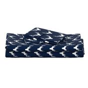 Navy + White Deer Antlers – Woodland Baby Nursery Kids Children baby Boy Bedding A