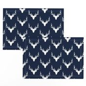 Navy + White Deer Antlers – Woodland Baby Nursery Kids Children baby Boy Bedding A