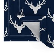 Navy + White Deer Antlers – Woodland Baby Nursery Kids Children baby Boy Bedding A