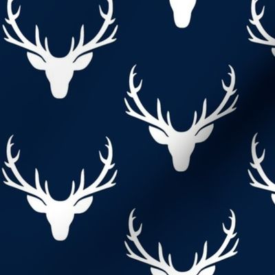 Navy + White Deer Antlers – Woodland Baby Nursery Kids Children baby Boy Bedding A